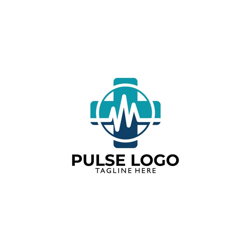 vetor de ícone de logotipo de pulso isolado