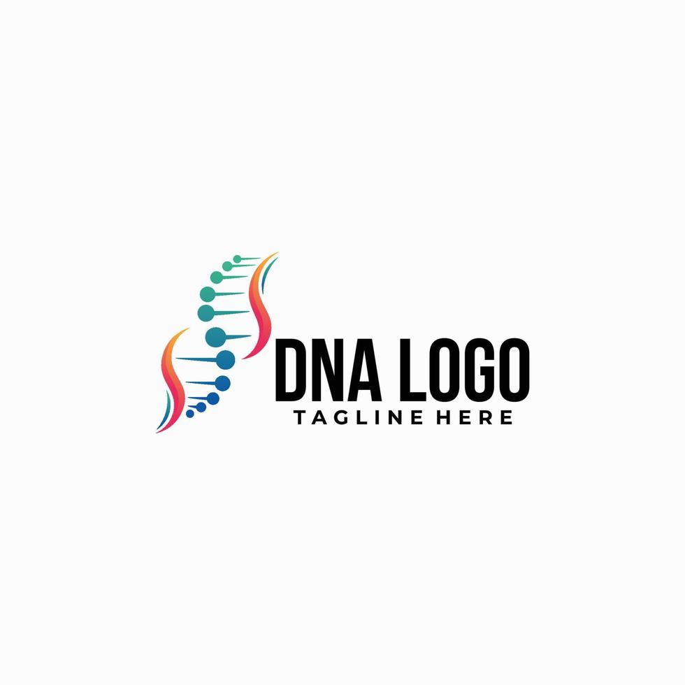 vetor de ícone de logotipo dna isolado