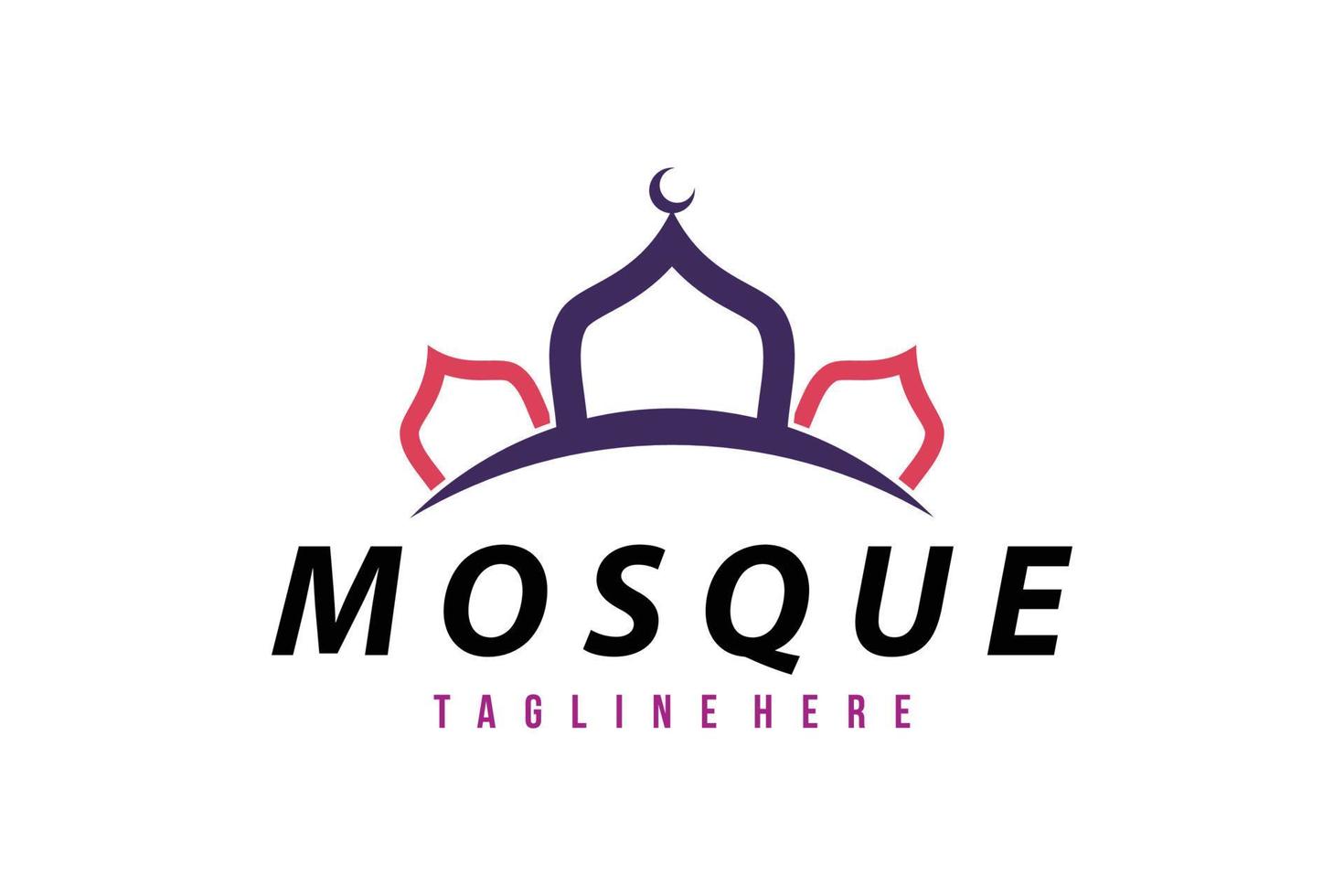 vetor de ícone do logotipo da mesquita isolado