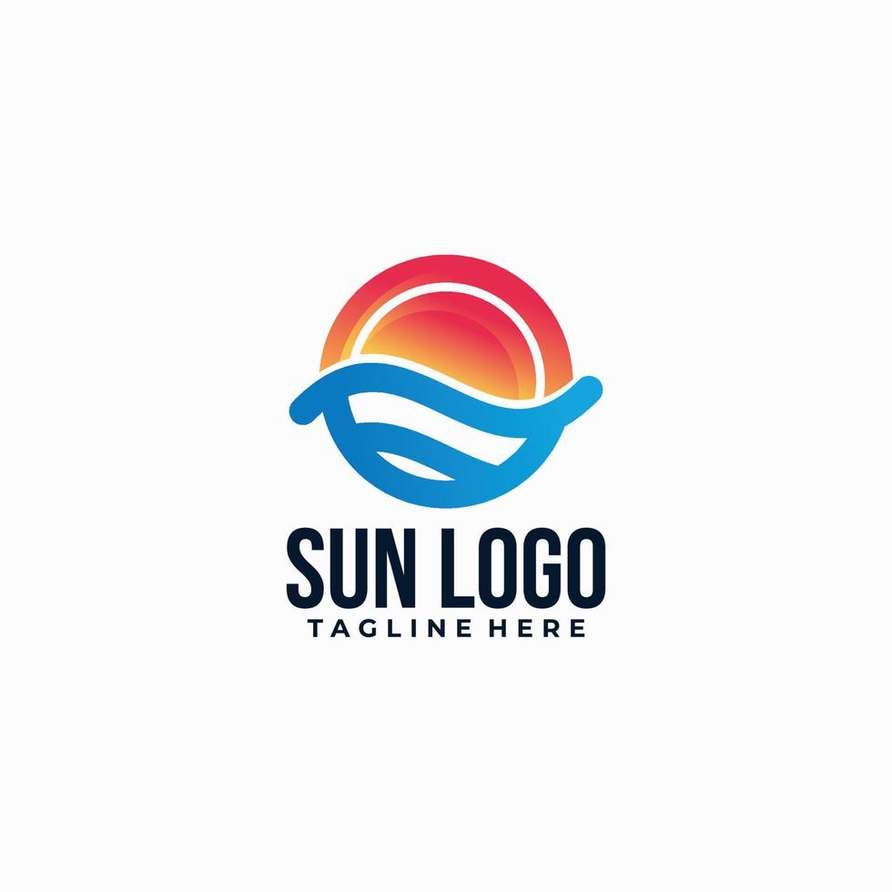 vetor de ícone do logotipo da costa do sol isolado