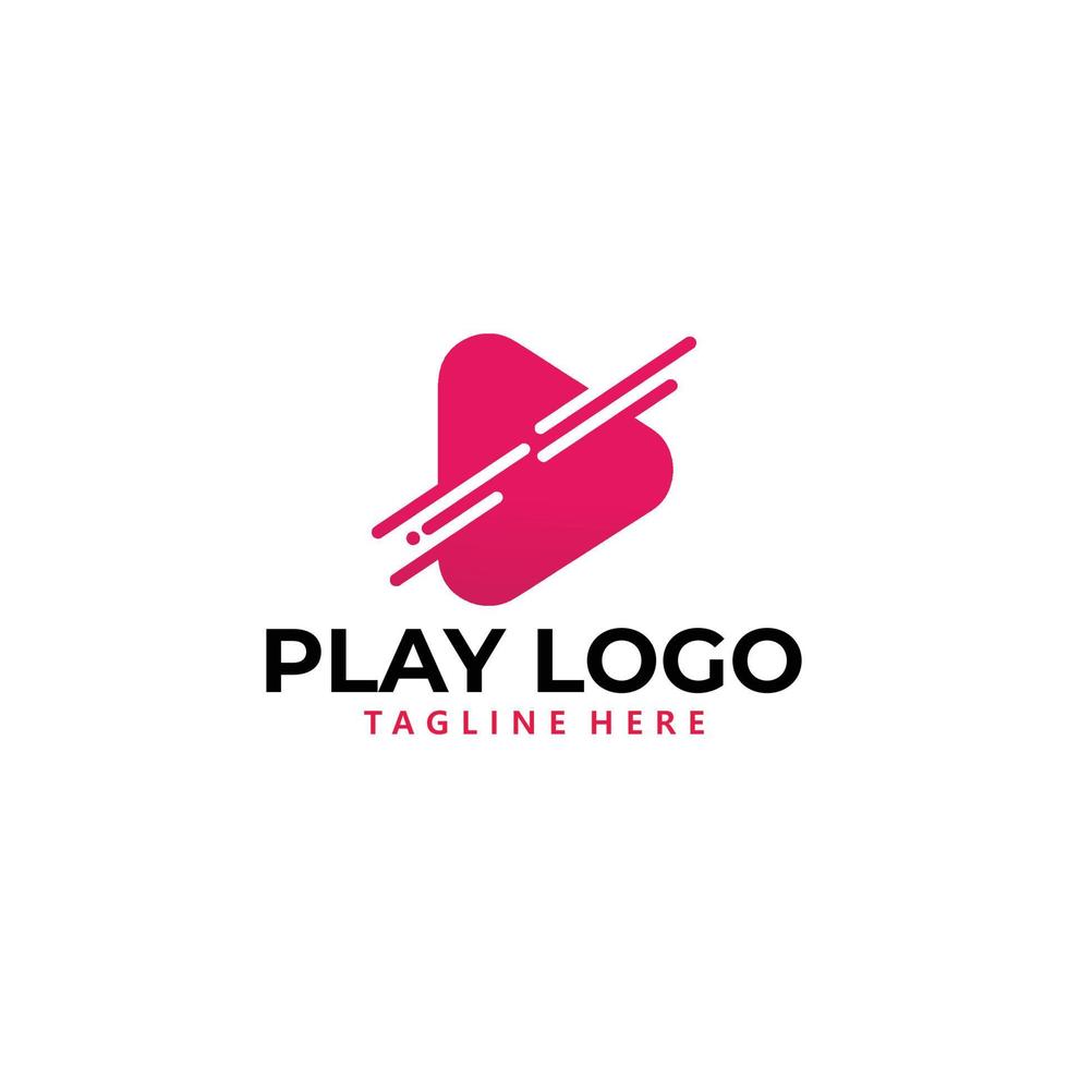 jogar vetor de ícone de logotipo isolado