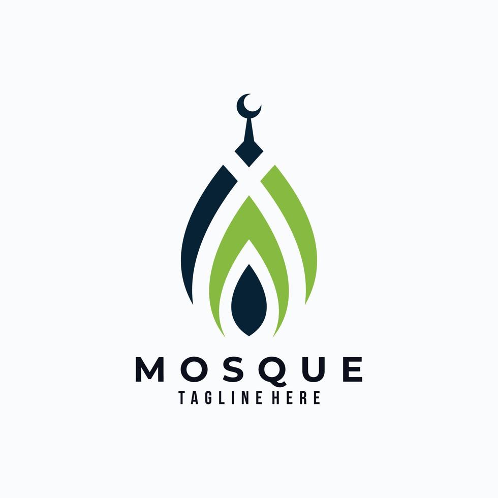 vetor de ícone do logotipo da mesquita isolado