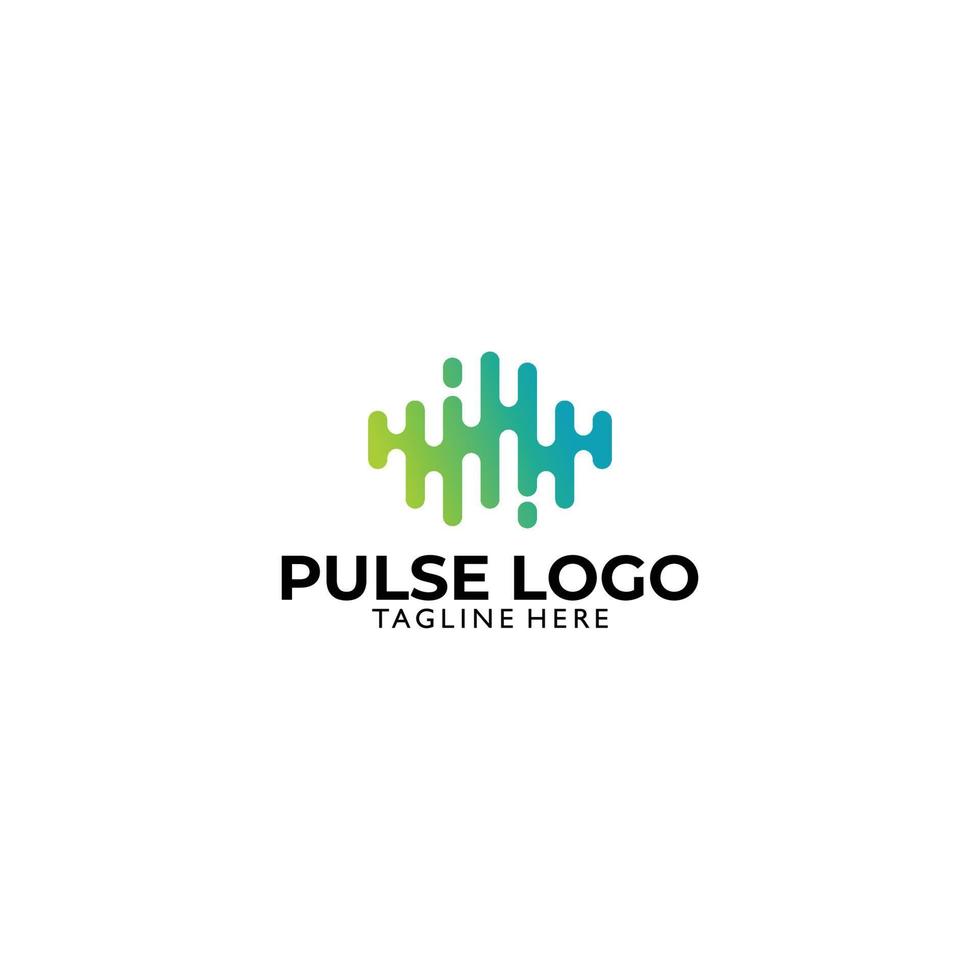 vetor de ícone de logotipo de pulso isolado