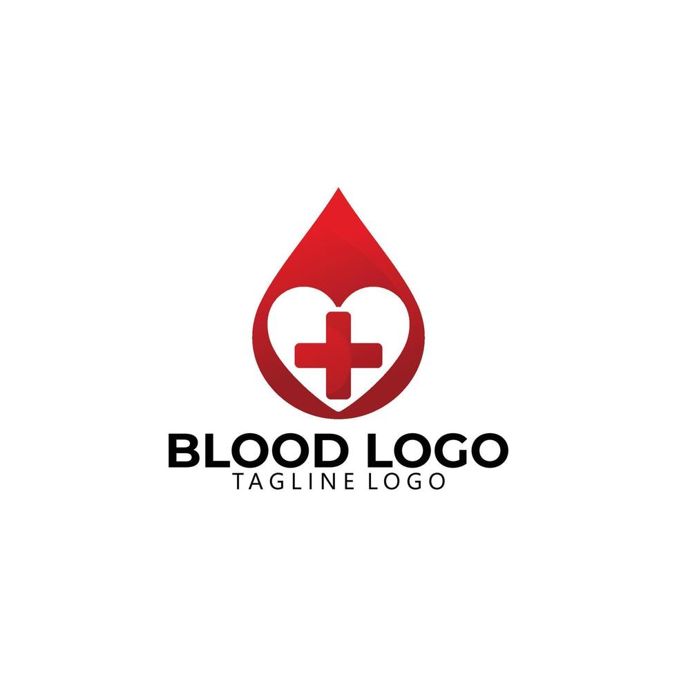 vetor de ícone de logotipo de sangue isolado