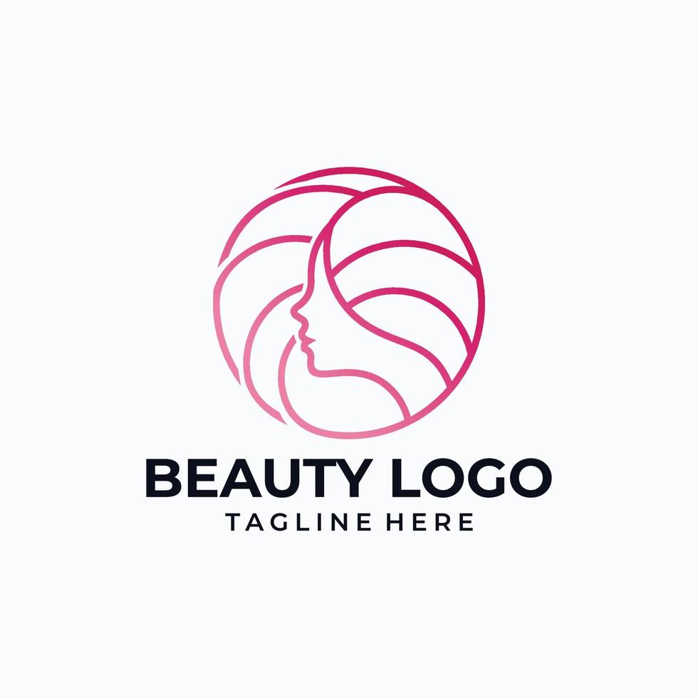 vetor de ícone de logotipo de beleza isolado