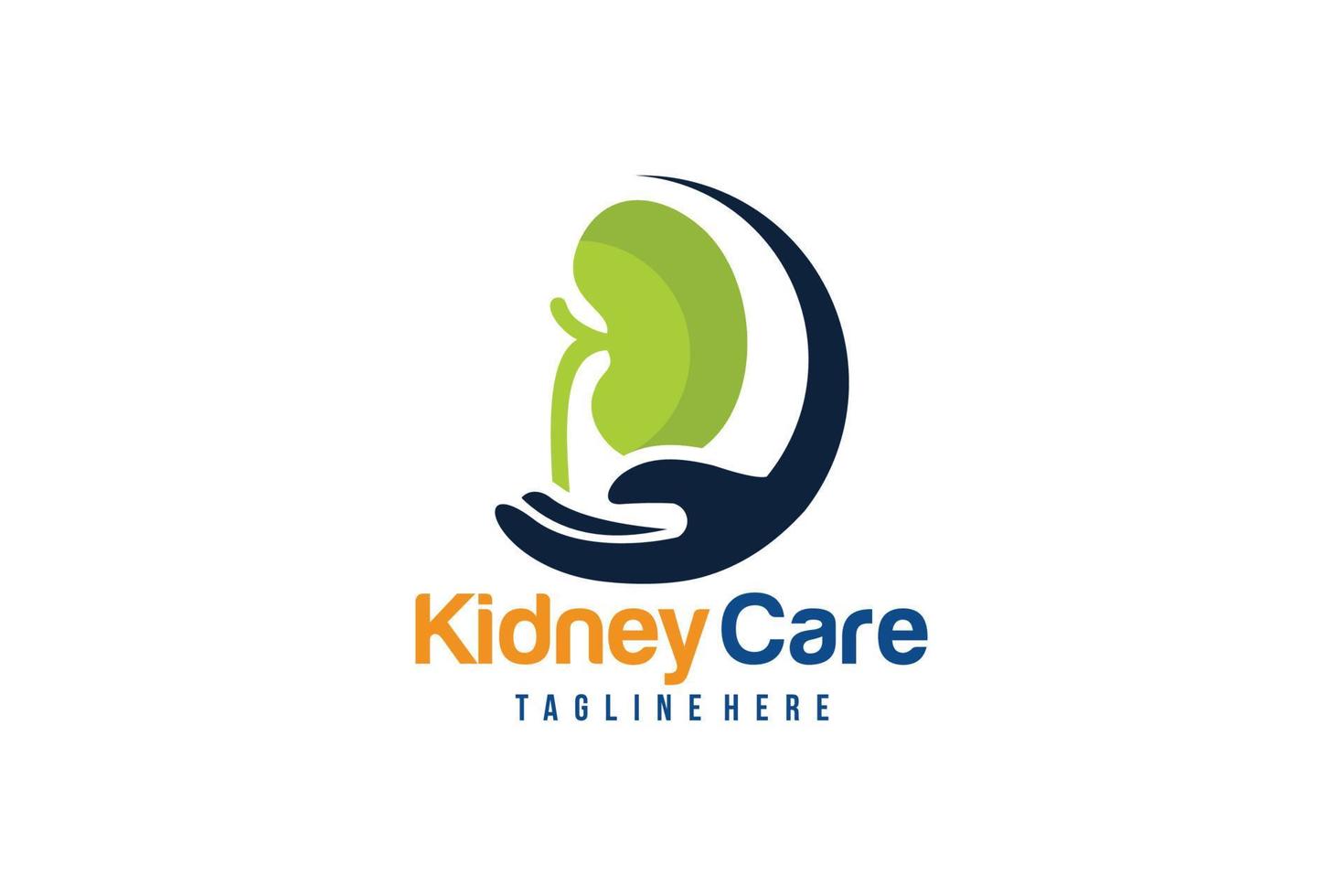 vetor de ícone de logotipo de cuidado renal isolado