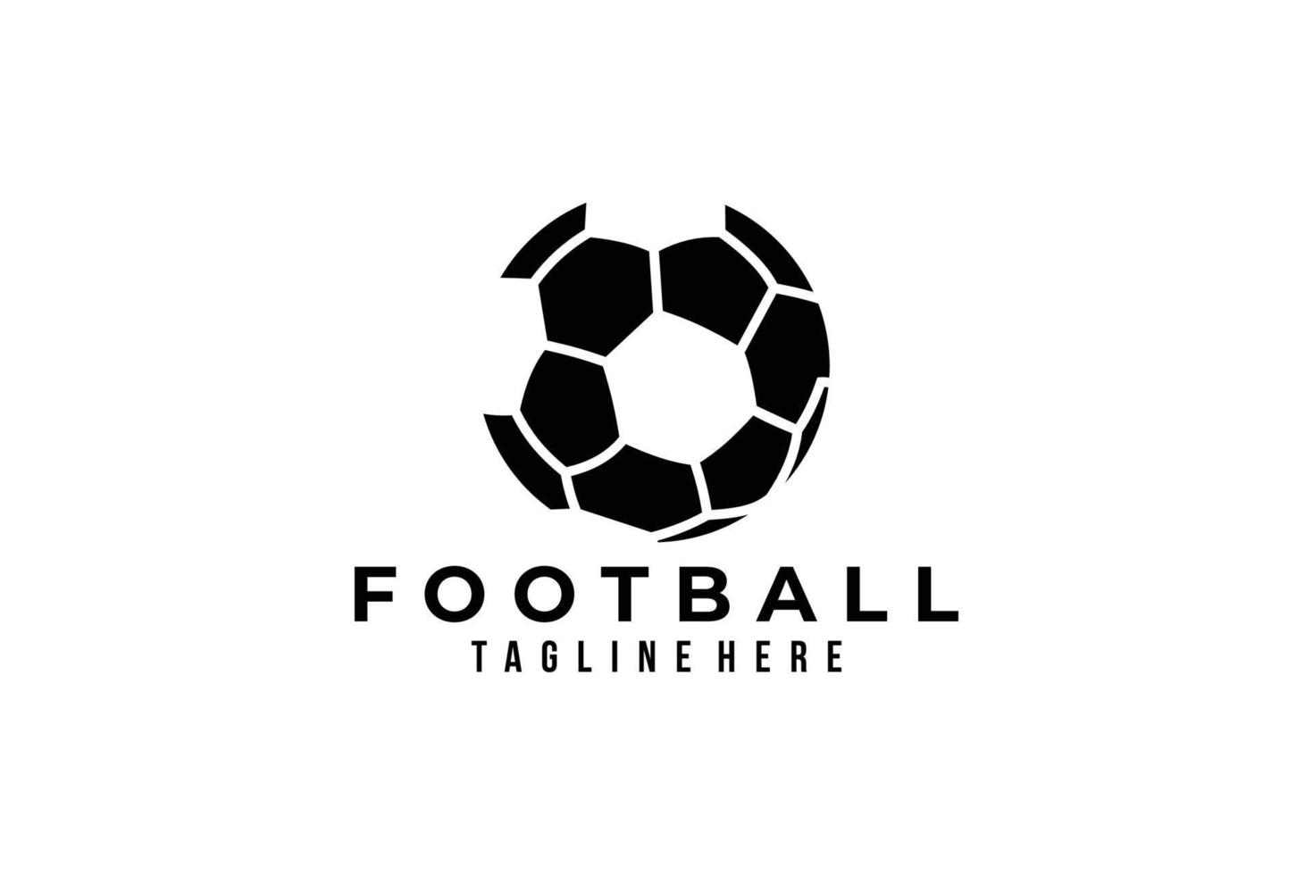 vetor de ícone de logotipo de futebol isolado