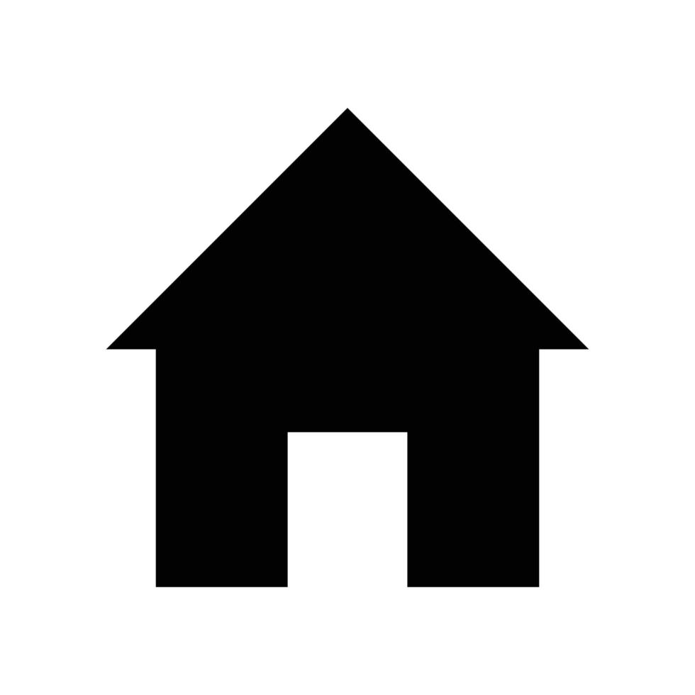 silhueta de ícone de interface do usuário em casa vetor