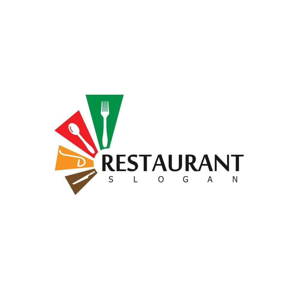 logotipo do restaurante coma comida rápido vetor