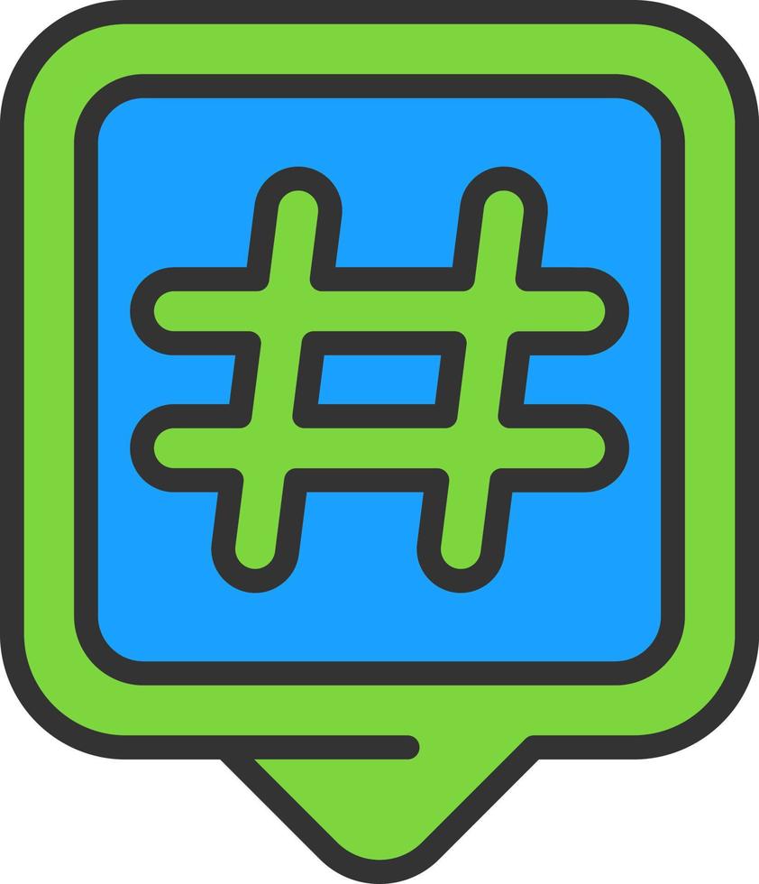 design de ícone vetorial de hashtags vetor