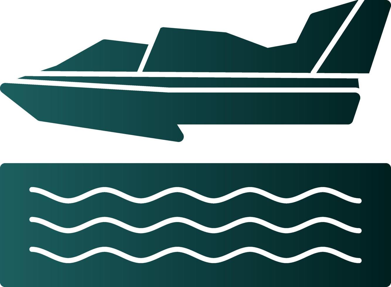 design de ícone de vetor de corrida de hidroavião