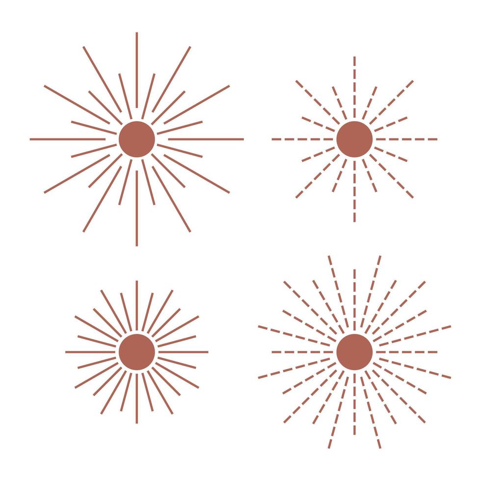 conjunto de signos solares vetor