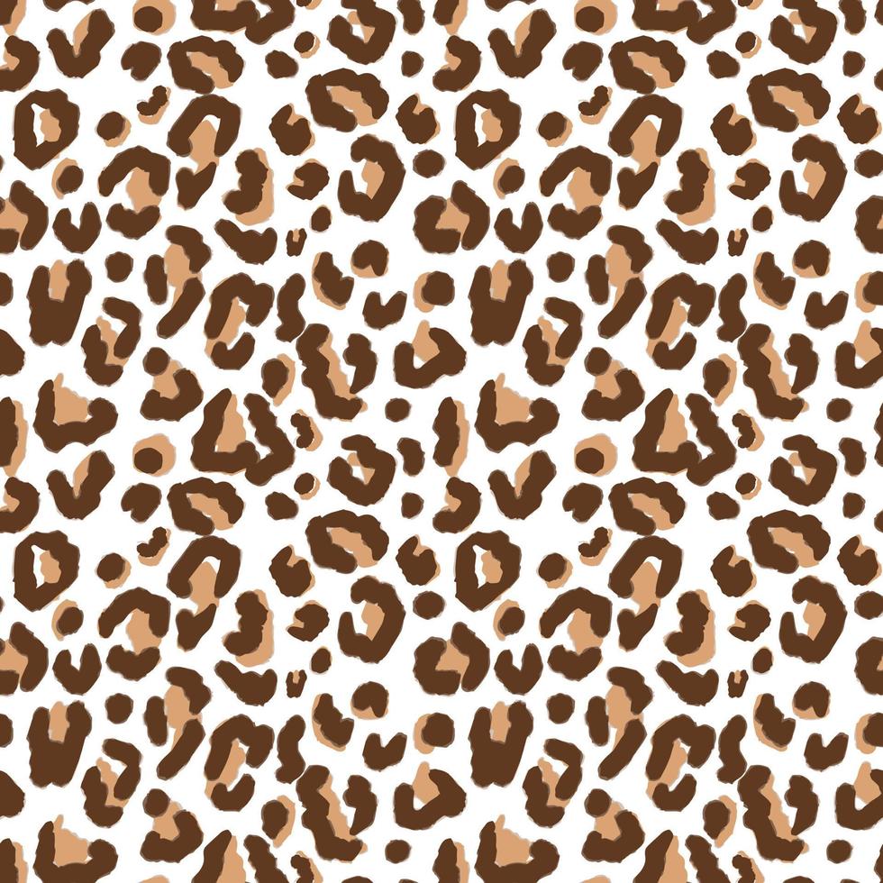 padrão de leopardo sem emenda de vetor, manchas pretas em um design clássico de fundo branco. ilustração vetorial vetor