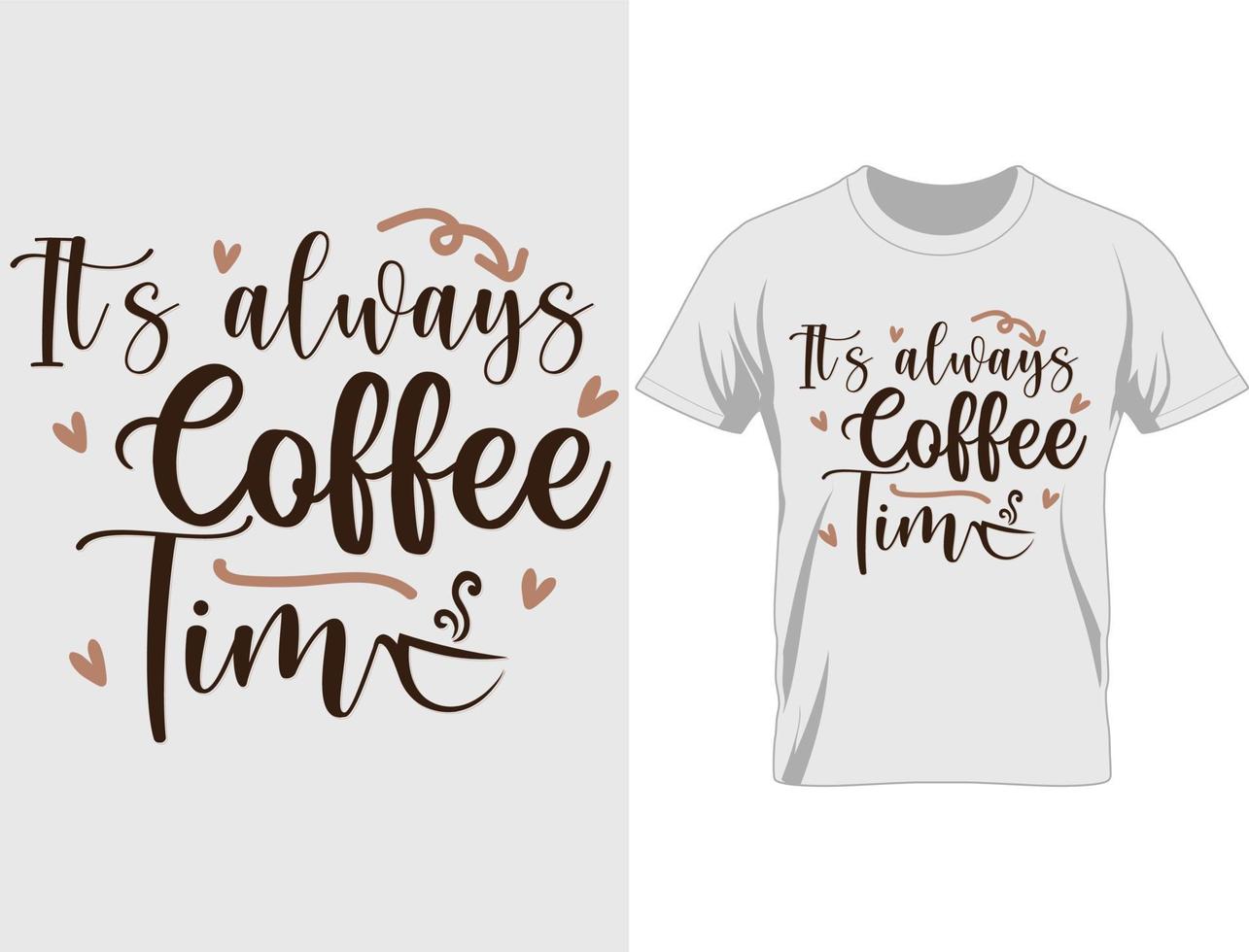 vetor de design de camiseta de café