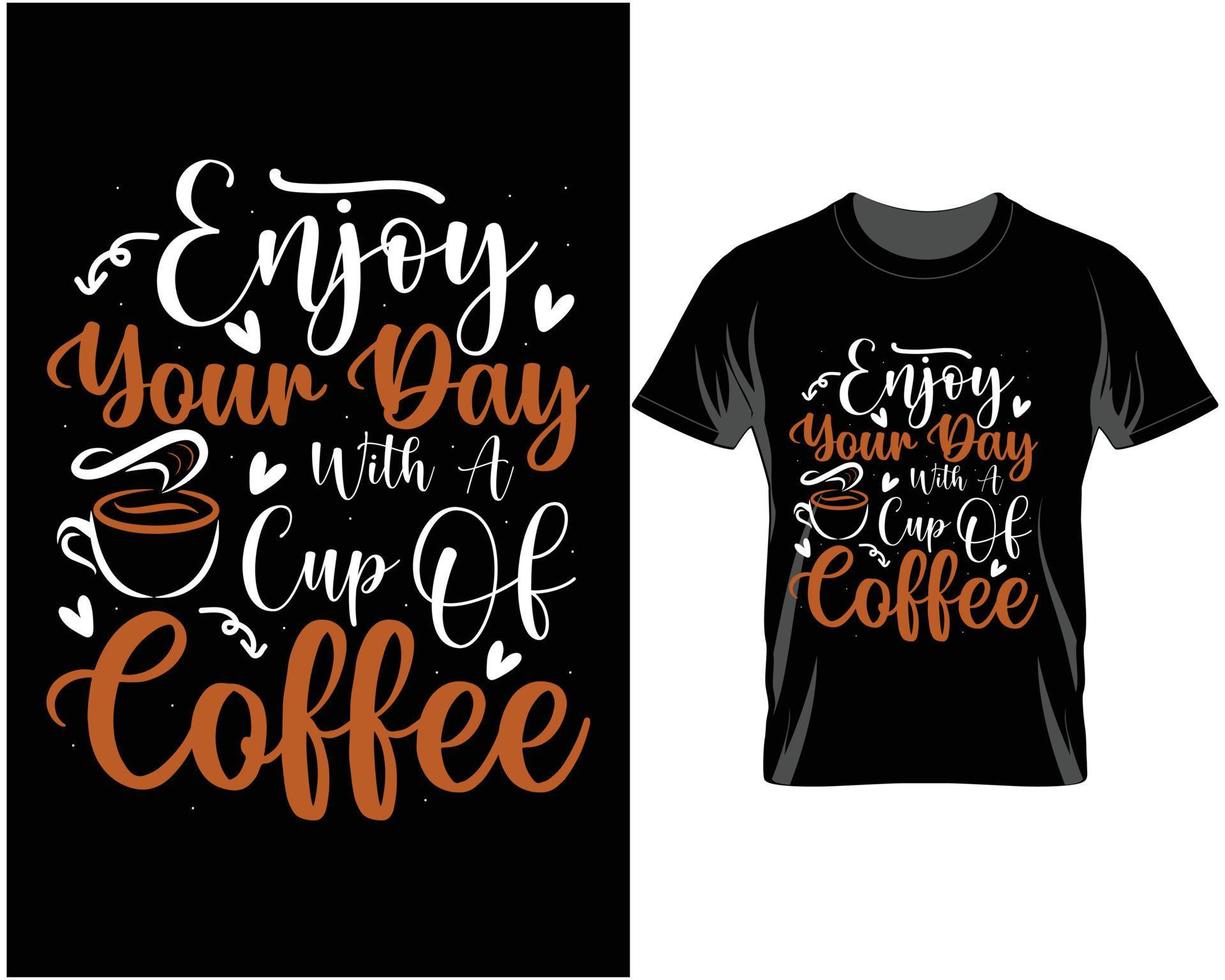 vetor de design de camiseta de café