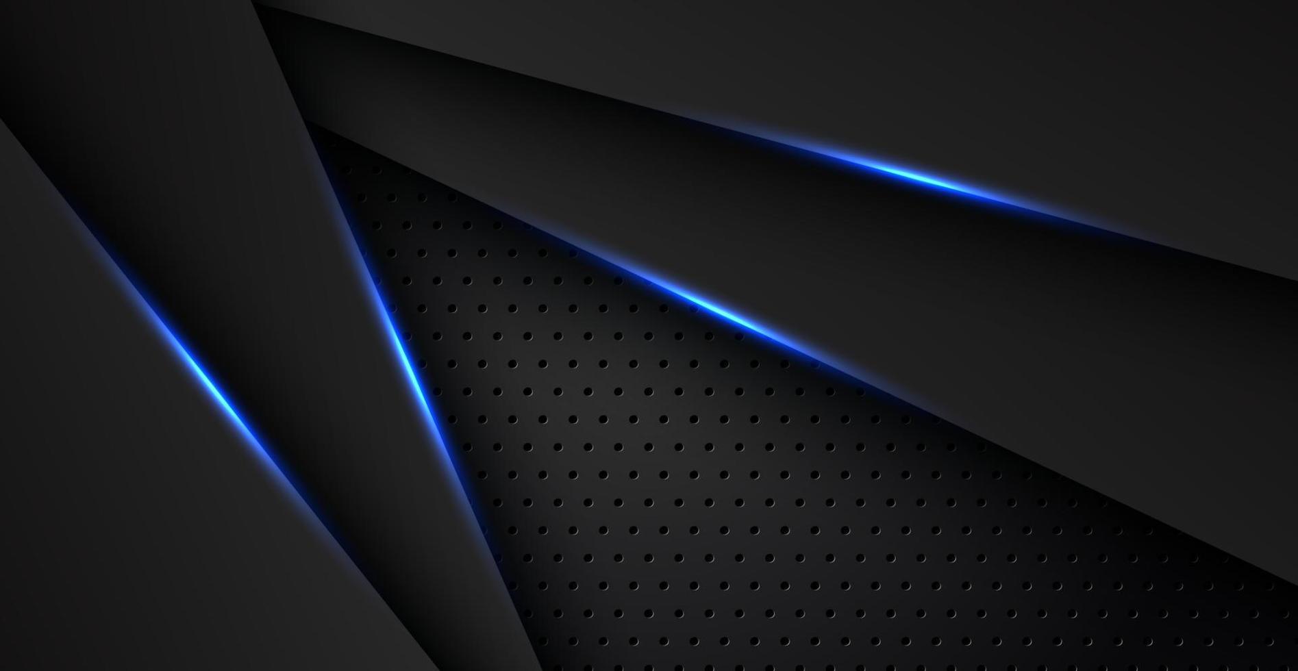 abstrato luz azul preto espaço quadro layout projeto tecnologia triângulo conceito cinza textura fundo. vetor eps10