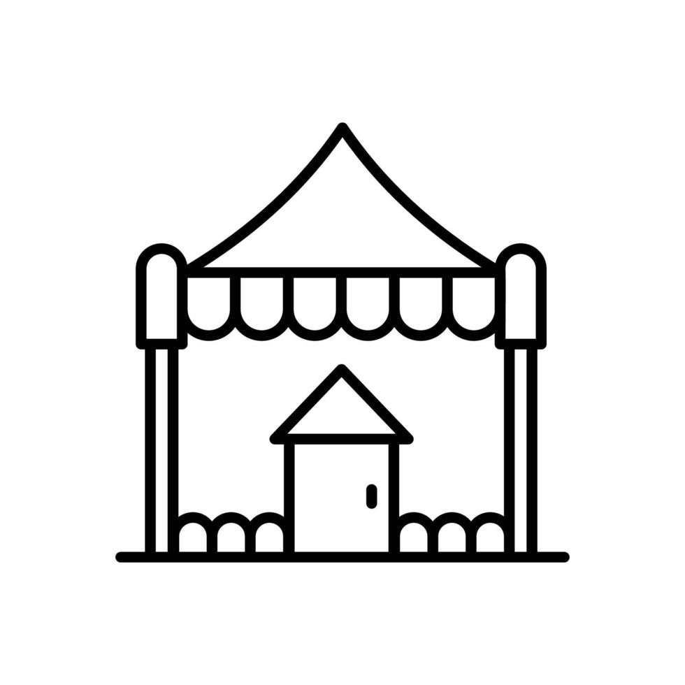 ícone de contorno do vetor copa com ilustração de estilo de fundo. arquivo eps 10 de símbolo de acampamento e ao ar livre
