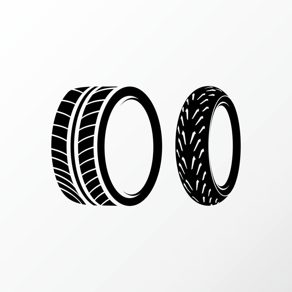 pneu simples e exclusivo para carro e motocicleta em imagem 3d ícone gráfico logotipo design conceito abstrato estoque vetorial. pode ser usado como um símbolo associado ao transporte ou esporte vetor