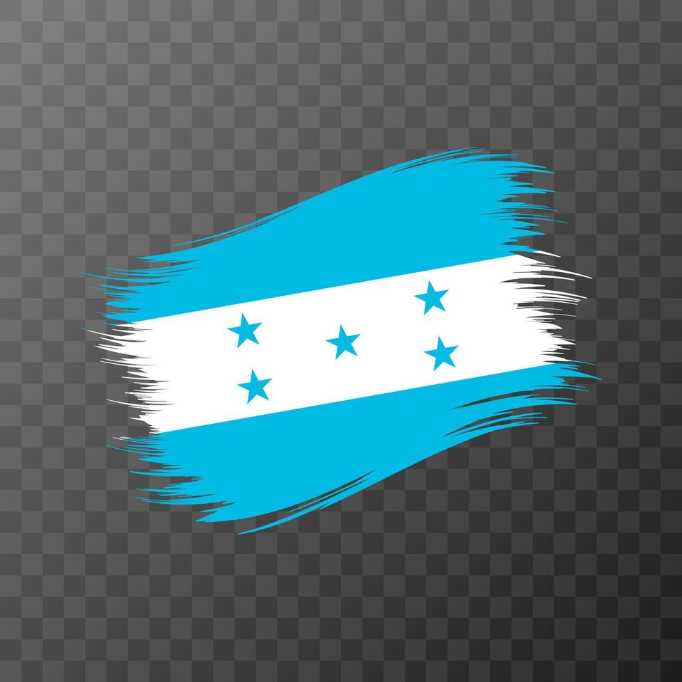 bandeira nacional de honduras. pincelada de grunge. ilustração vetorial em fundo transparente. vetor