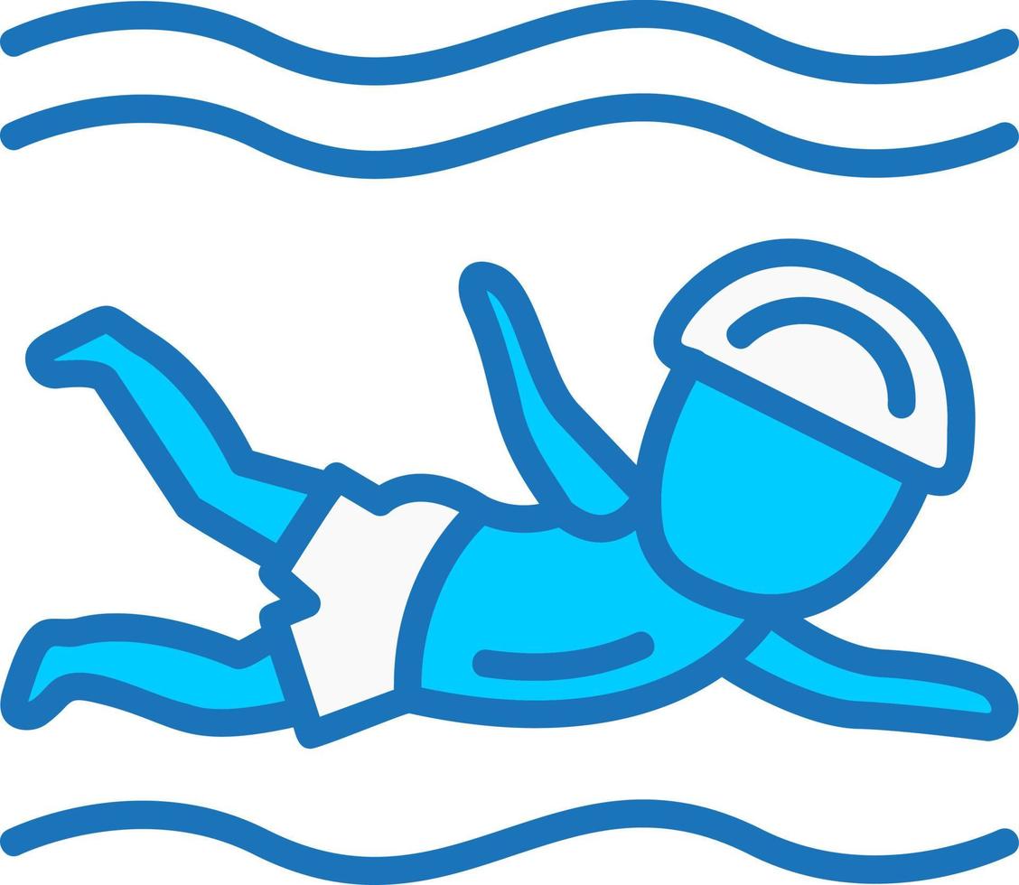 ícone de vetor de nadador