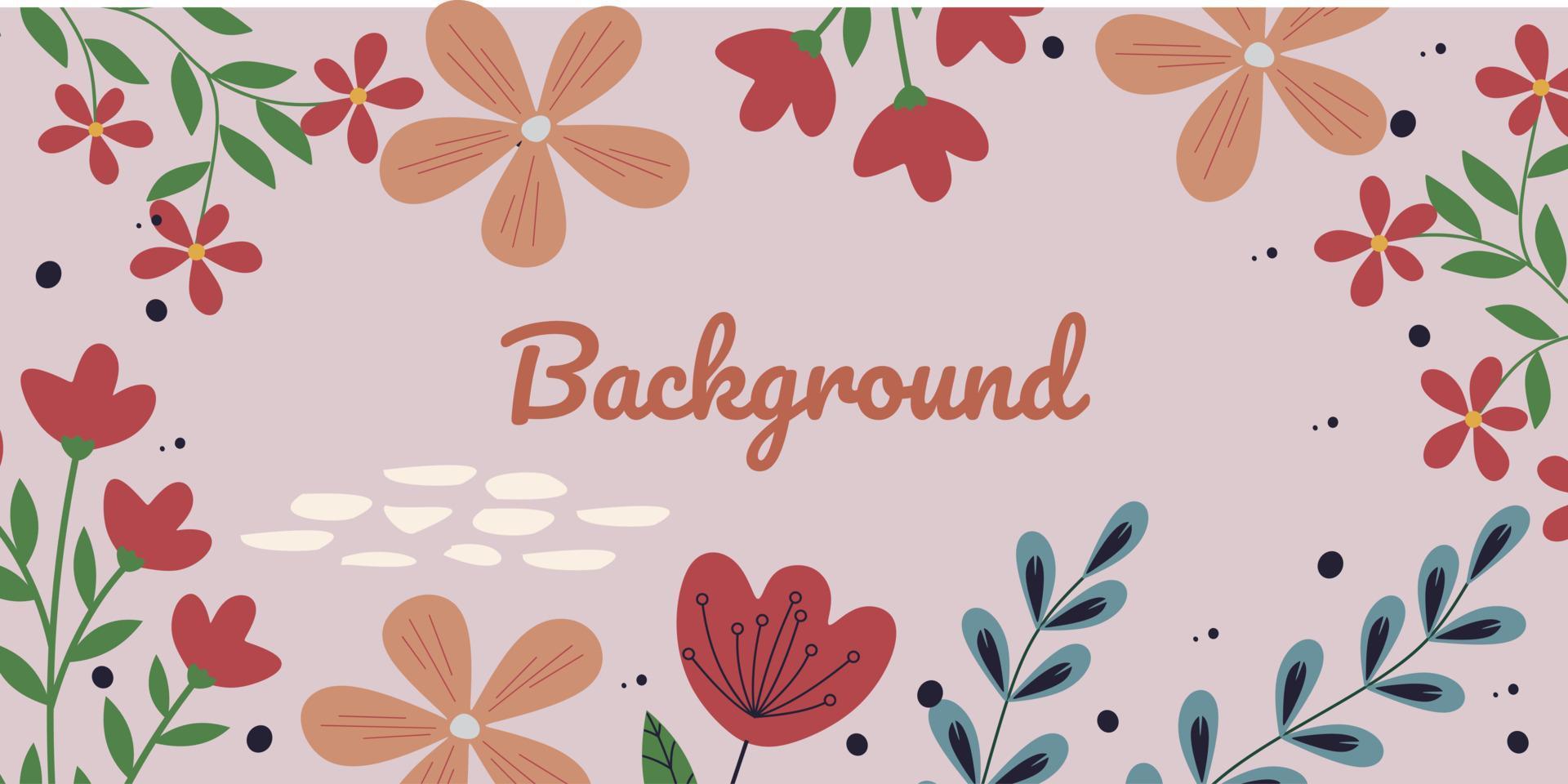 fundo floral artístico universal criativo. texturas de doodle desenhadas à mão. design gráfico moderno para banner, capa, convite, pôster, cartão, cartaz, brochura ou cabeçalho vetor