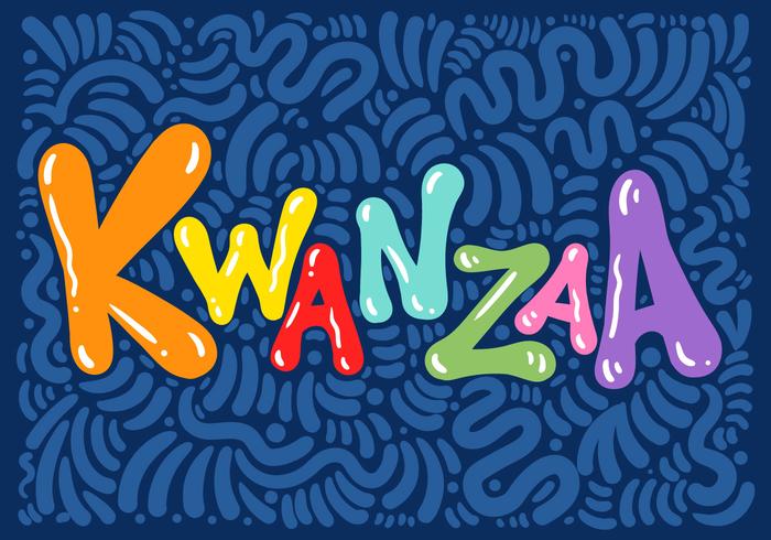 Vetor colorido da rotulação de Kwanzaa