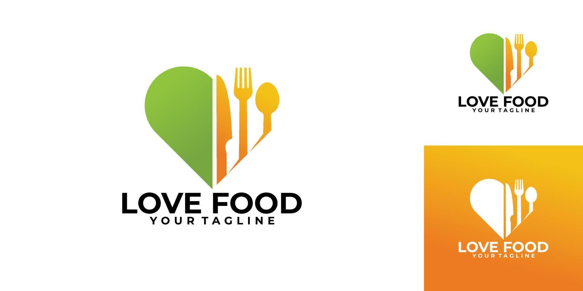 vetor de ícone de logotipo de comida isolado