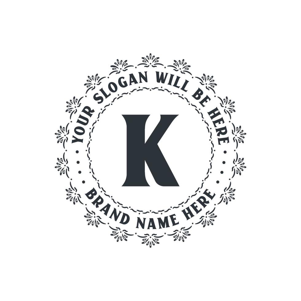 logotipo criativo da letra k de luxo para empresa, vetor grátis do logotipo da letra k