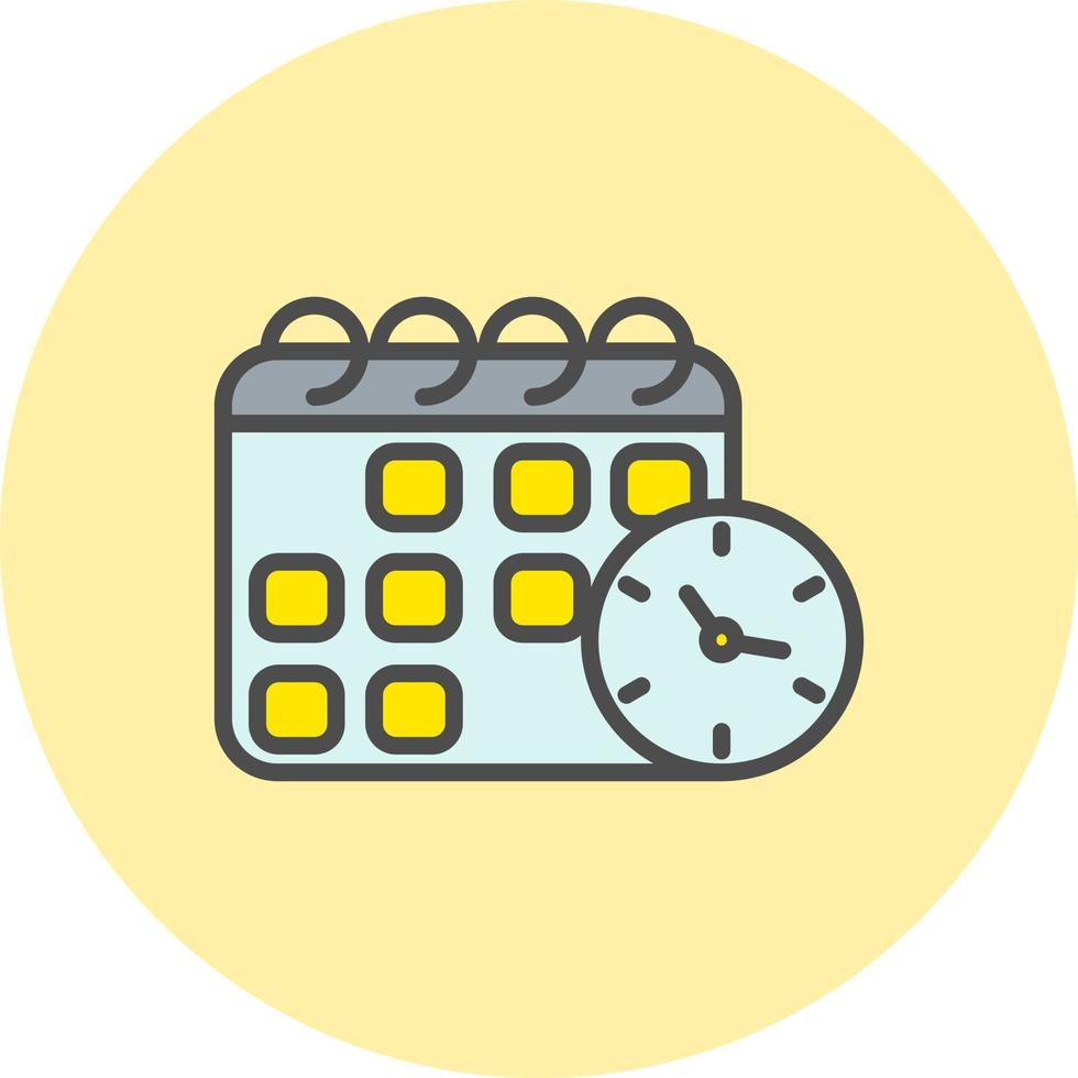 ícone de vetor de tabela de tempo