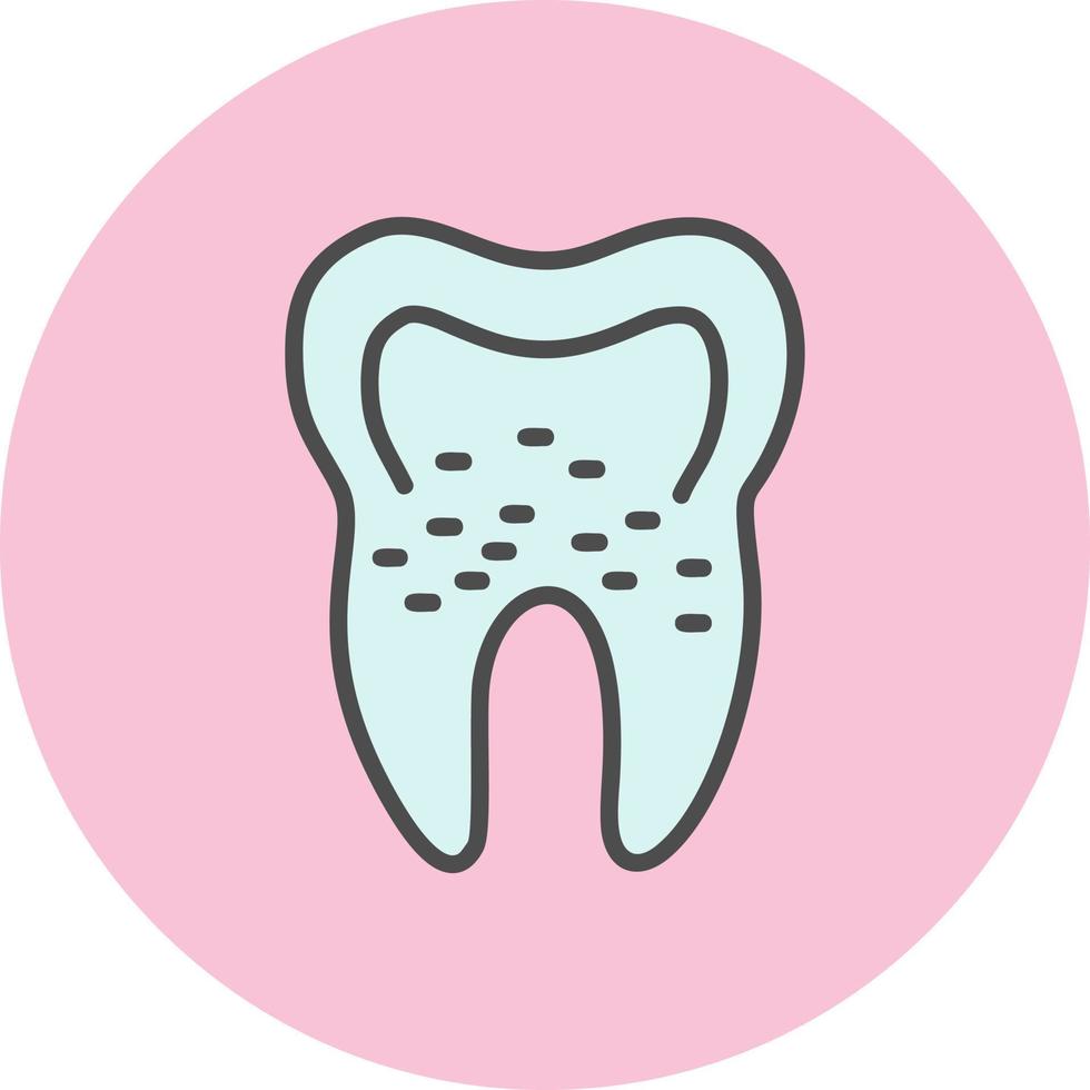 ícone de vetor de dente infectado