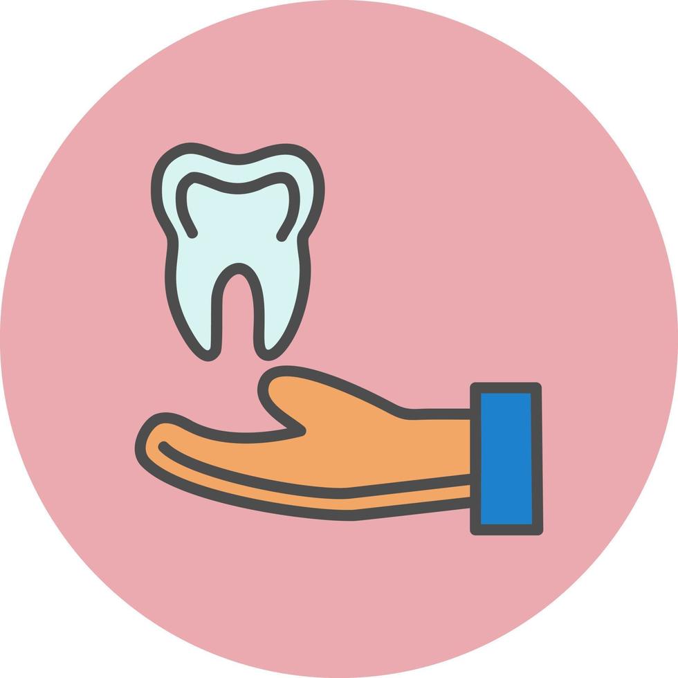 dente na cabeça e ícone vetorial vetor