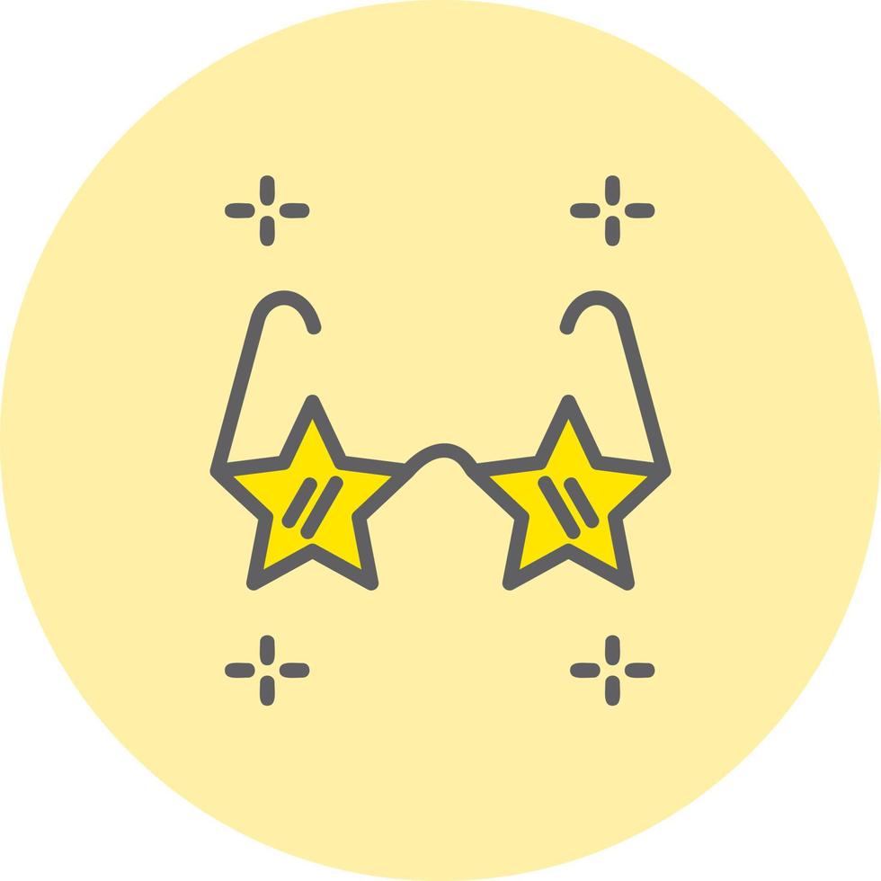 ícone de vetor de óculos de estrela