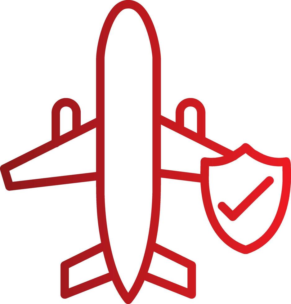 ícone de vetor de seguro de viagem