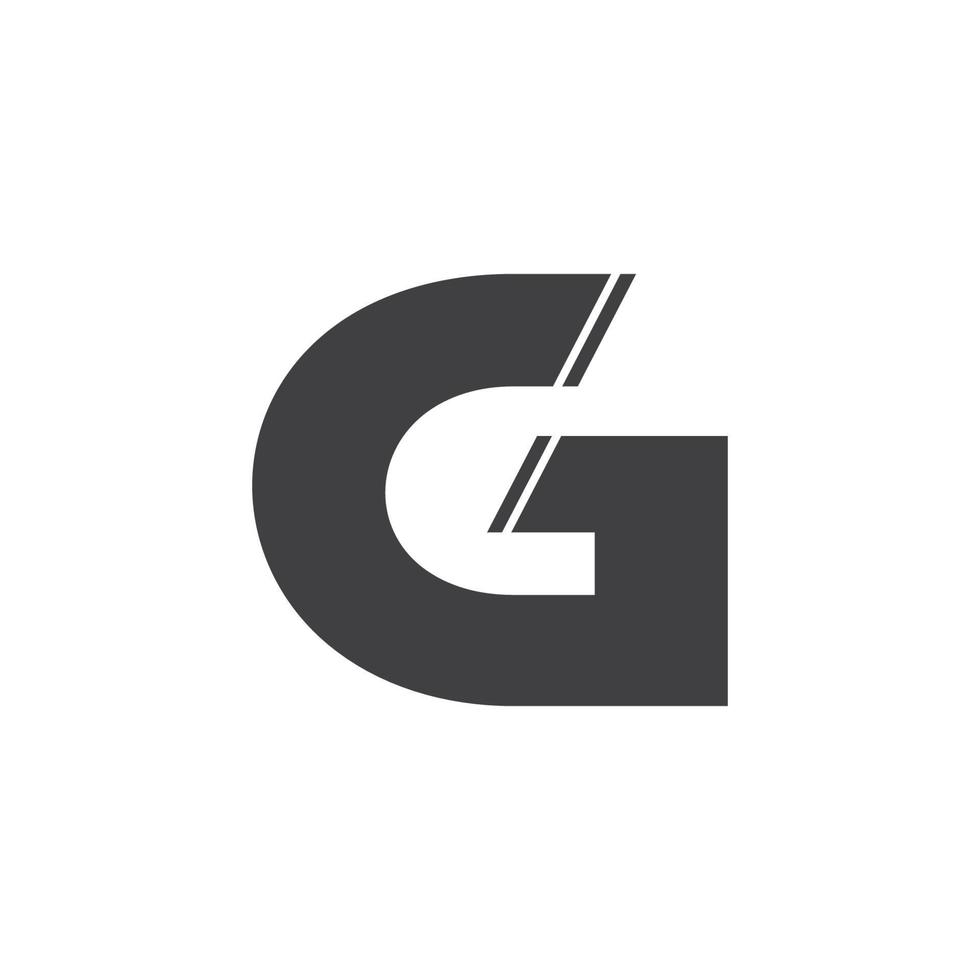 letra g vetor de logotipo geométrico simples