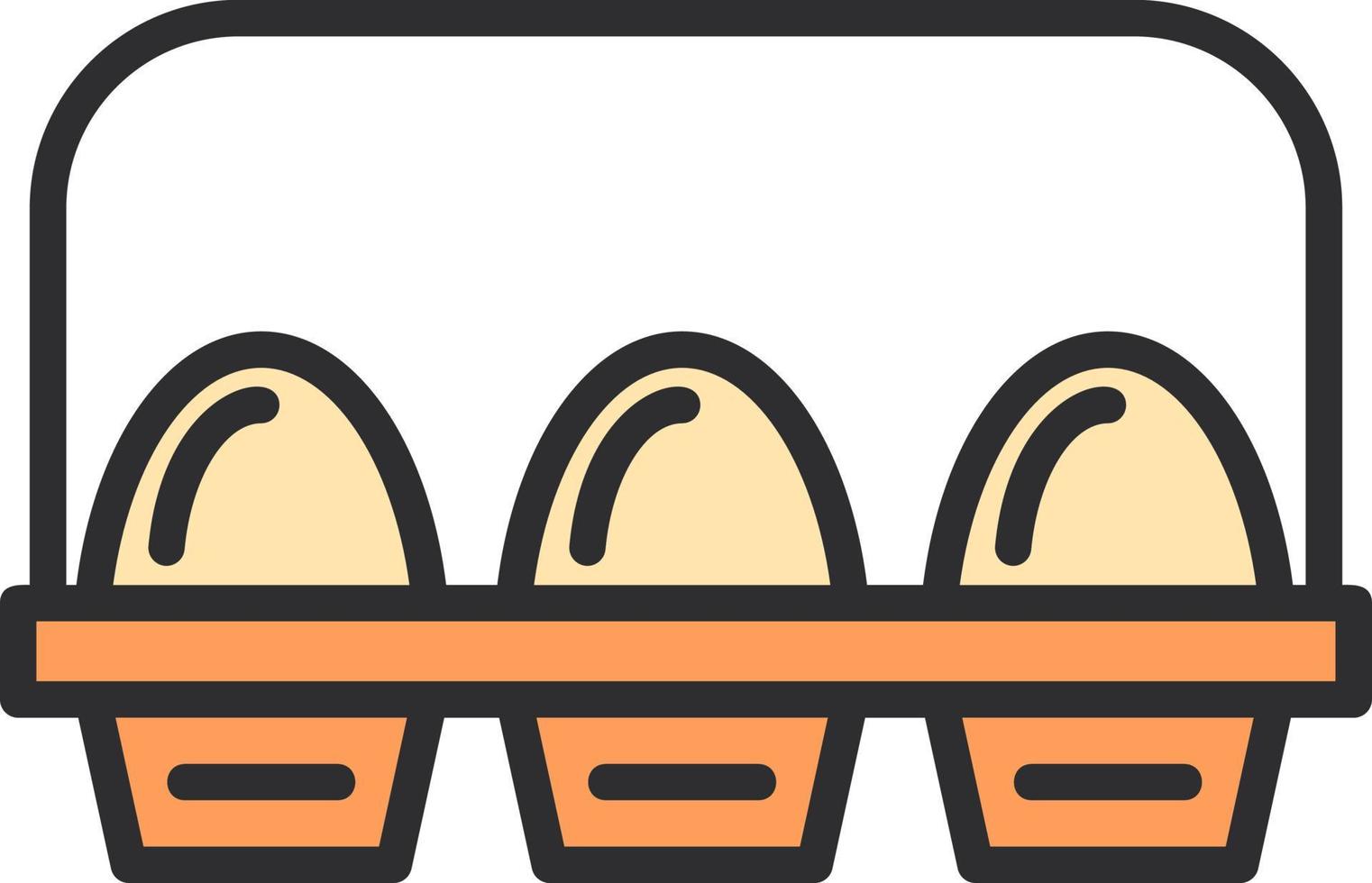 design de ícone de vetor de caixa de ovos