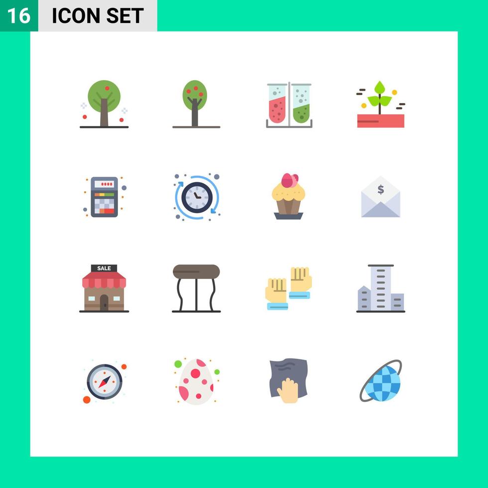 pacote de interface de usuário de 16 cores planas básicas de aplicativos de folha de calculadora adicionam pacote editável de elementos de design de vetores criativos