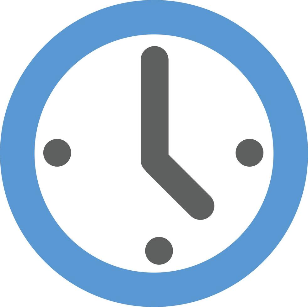 símbolo de relógio de parede de ilustração plana vector isolado no fundo branco