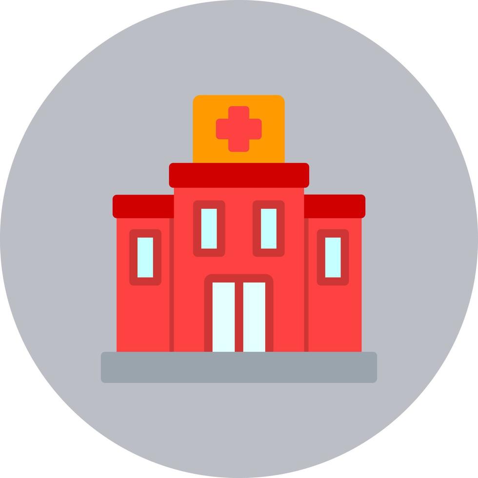ícone de vetor de construção de hospital