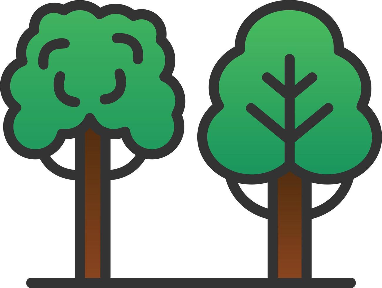 design de ícone de vetor de árvores