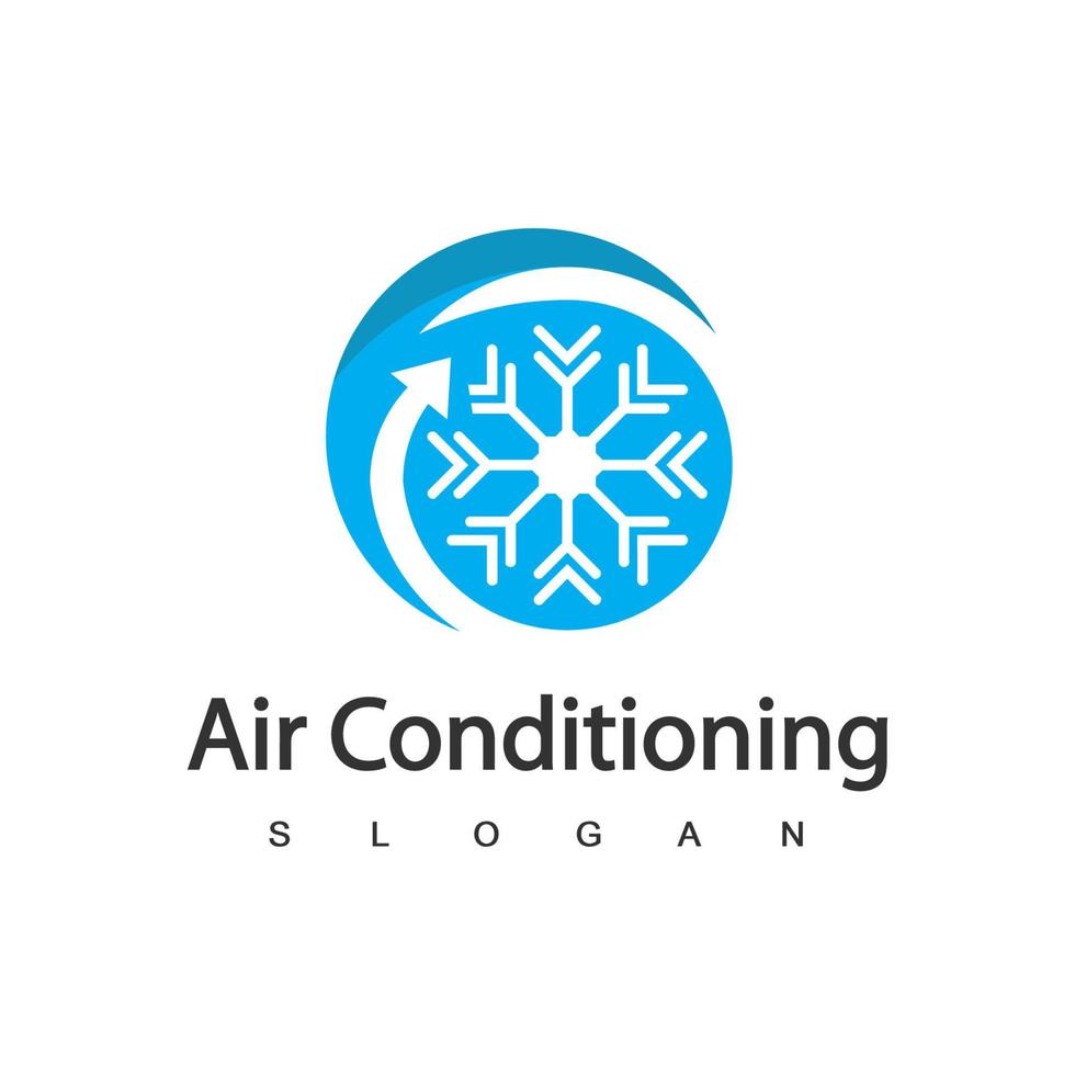 logotipo de ar condicionado, conceito de logotipo hvac vetor