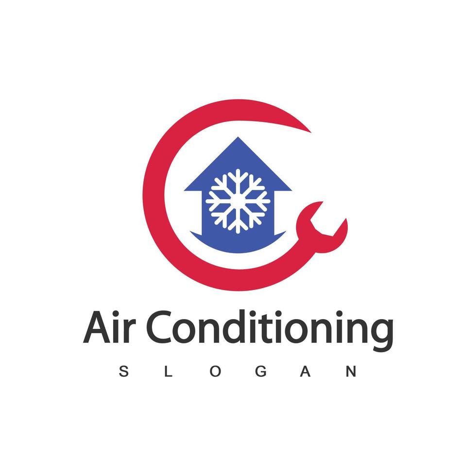 logotipo de ar condicionado, conceito de logotipo hvac vetor