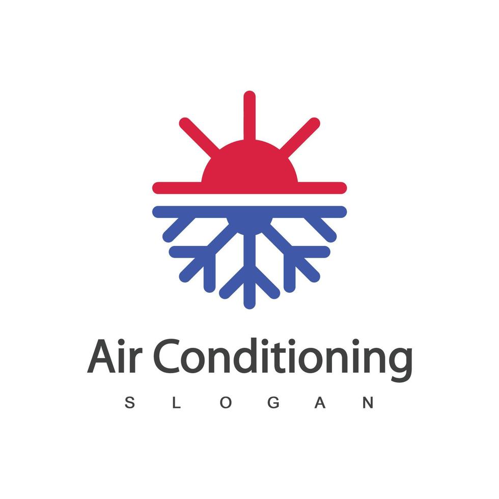 logotipo de ar condicionado, conceito de logotipo hvac vetor