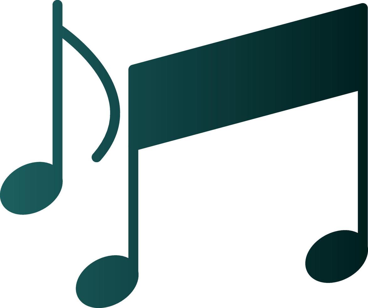 design de ícone de vetor de notas musicais
