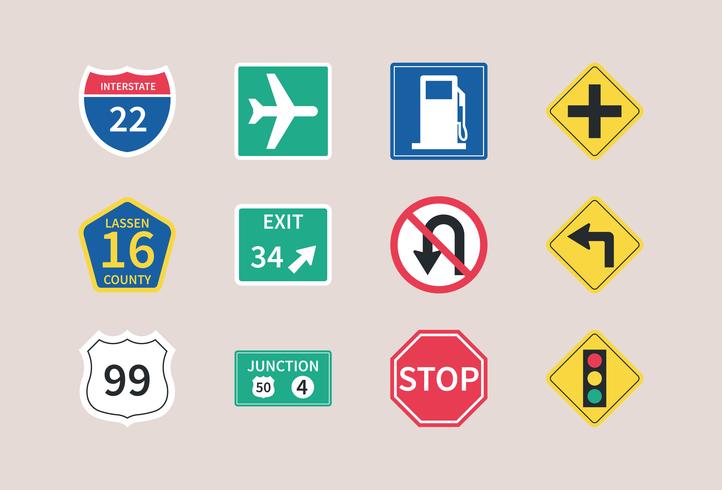 Road Road Signs Vector