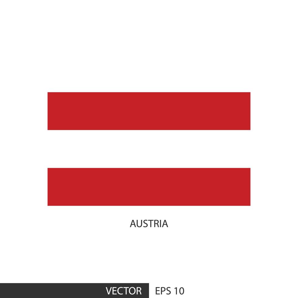 Áustria bandeira quadrada em fundo branco e especificar é vetor eps10.