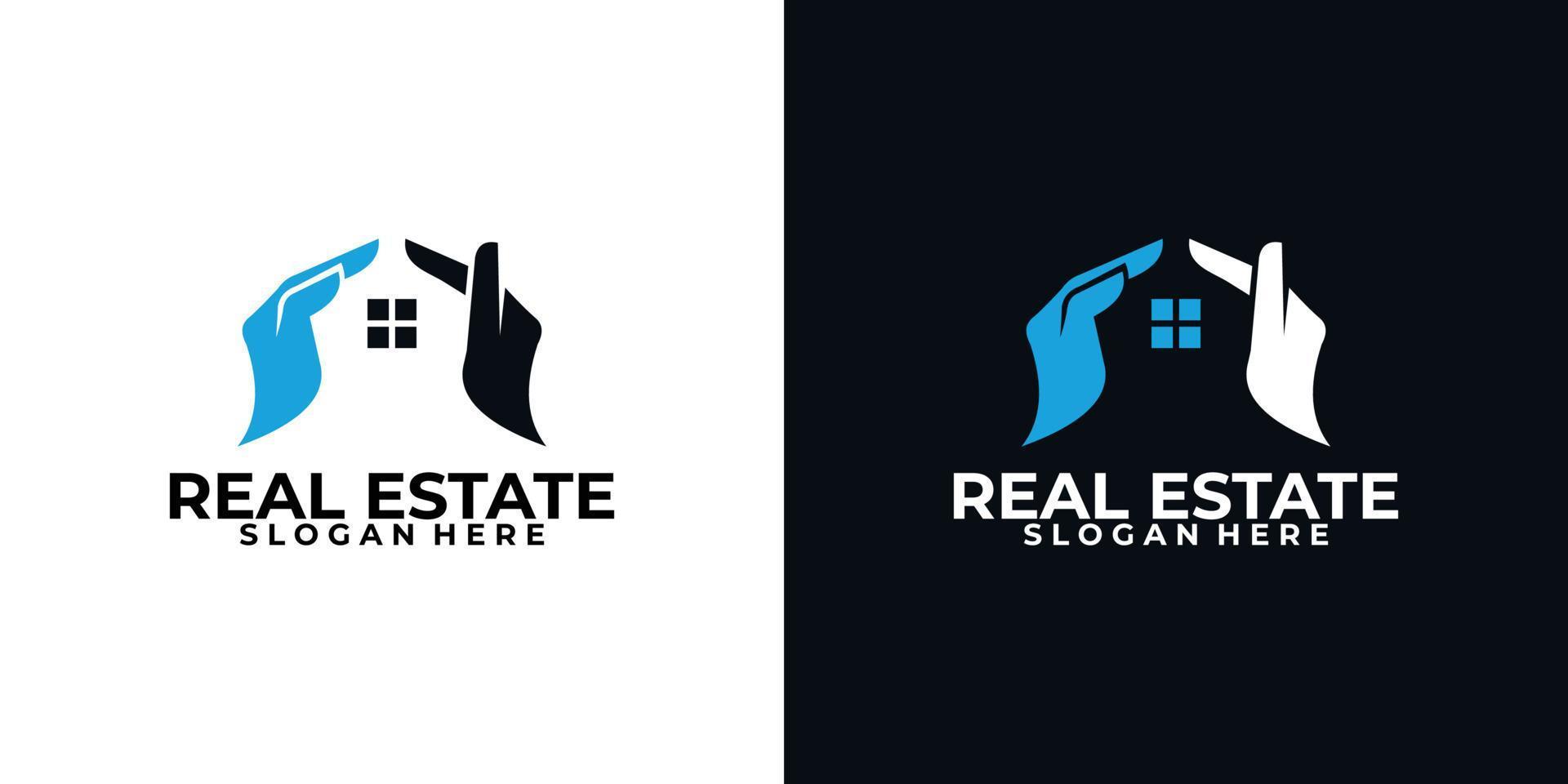 vetor de ícone de logotipo imobiliário isolado