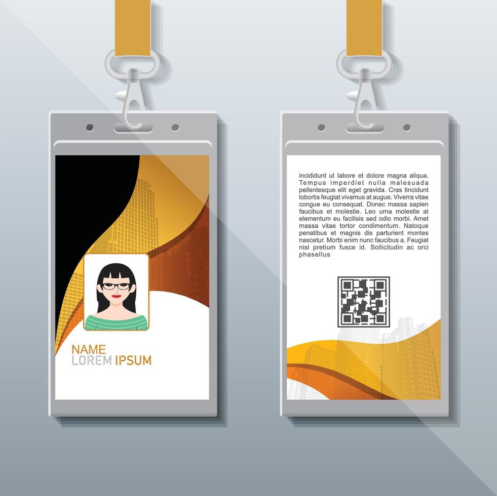 design de cartão de identificação, cartão de identidade da empresa vetor