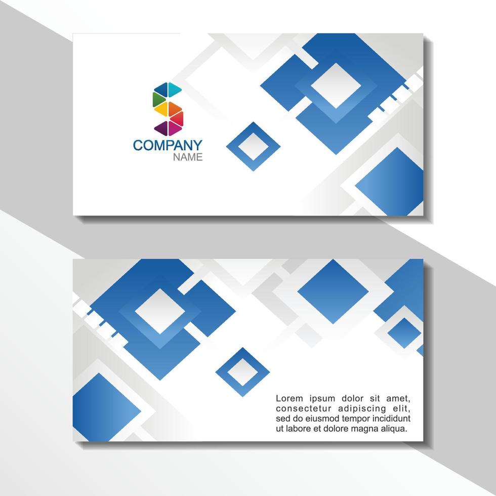 cartão de visita criativo moderno e cartão de nome, design de vetor de modelo limpo simples horizontal