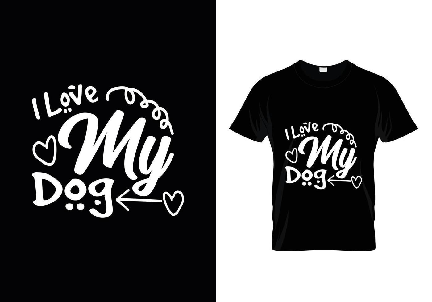 design de camiseta meu cachorro caça zumbis vetor