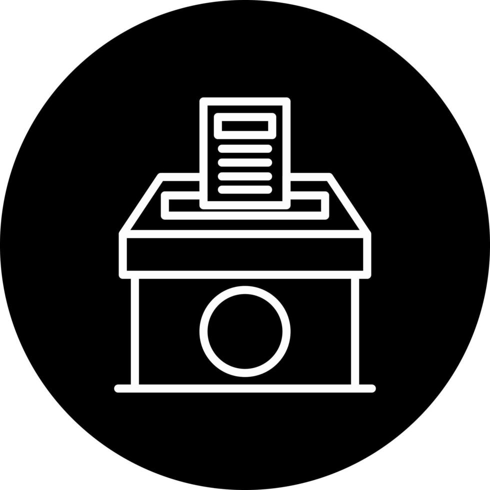 ícone de vetor de papel de votação